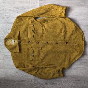 Jackson Rowe- Mustard Yellow Sherpa Button-Up Shacket- Size M